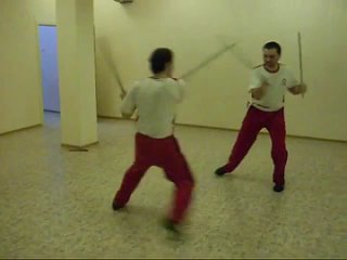 doble baston technique - single sinawali